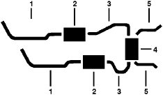 1971 GMC Sprint 8 Cyl Engine Dual Exhaust System diagram