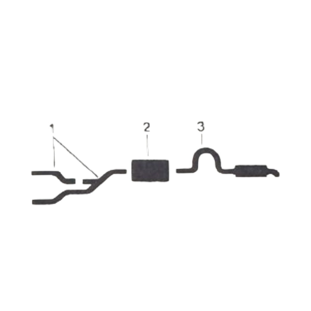 Sistema de escape sencillo para motor 327 de Chevy Bel Air Biscayne Caprice Impala Super Sport 1965-66