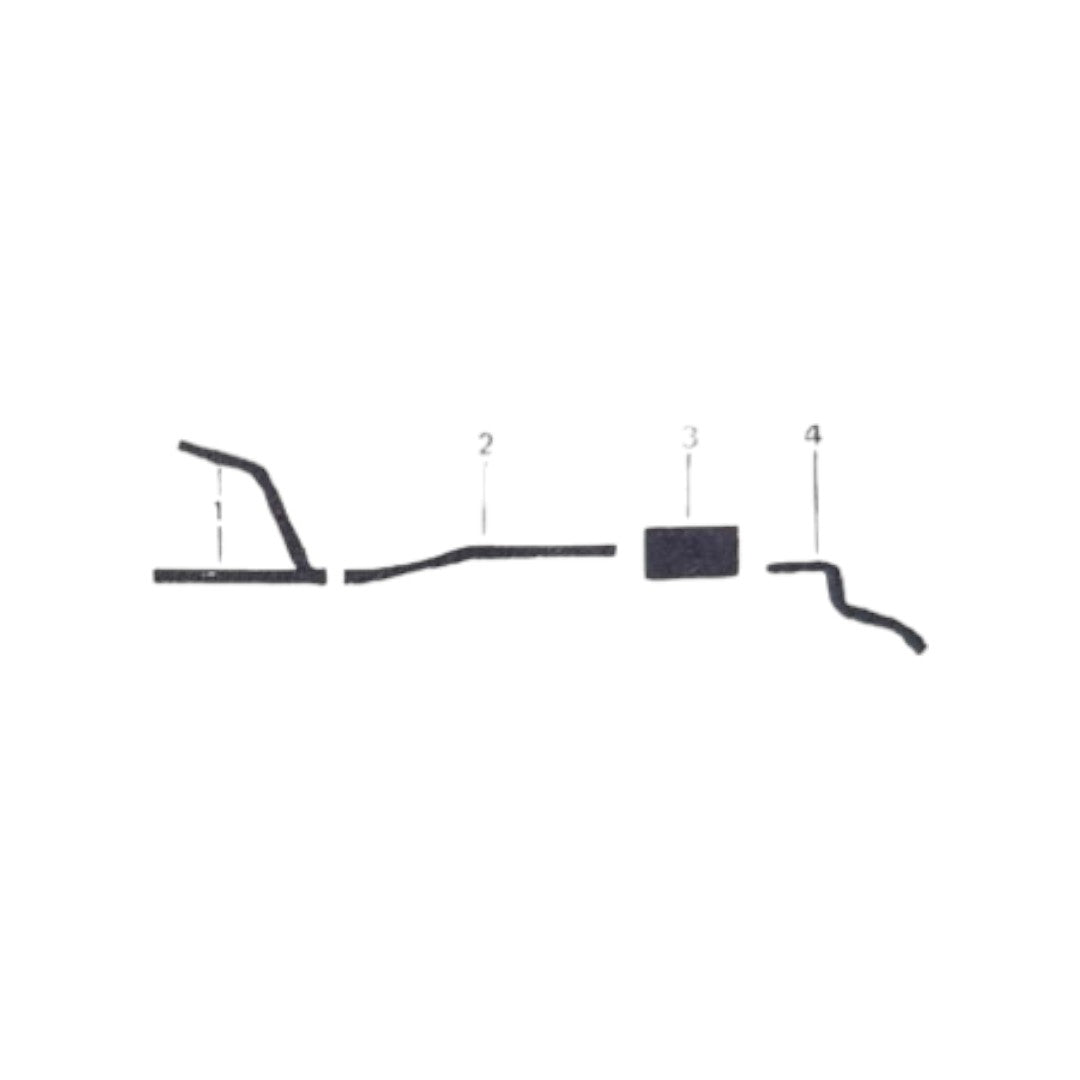 Sistema de escape simple para motor 283 de Chevy Nova Chevy 2 de 1963-67