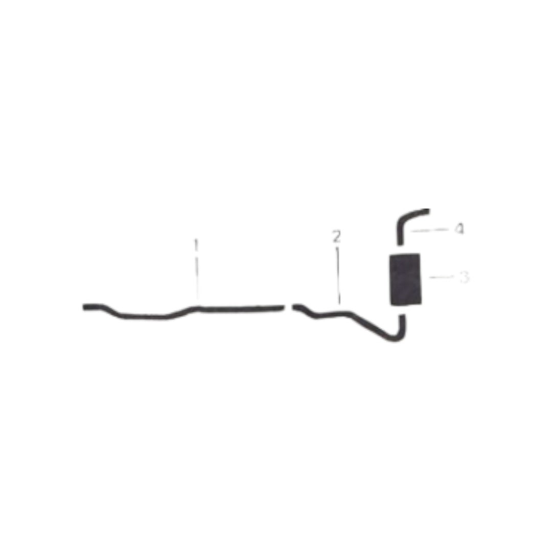 Sistema de escape único para motor Chevy Nova 250 de 1971-72