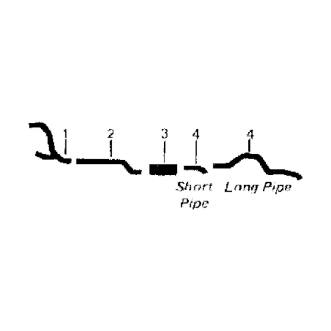 Sistema de escape único para motor 230 de Chevy P-25 de 1964
