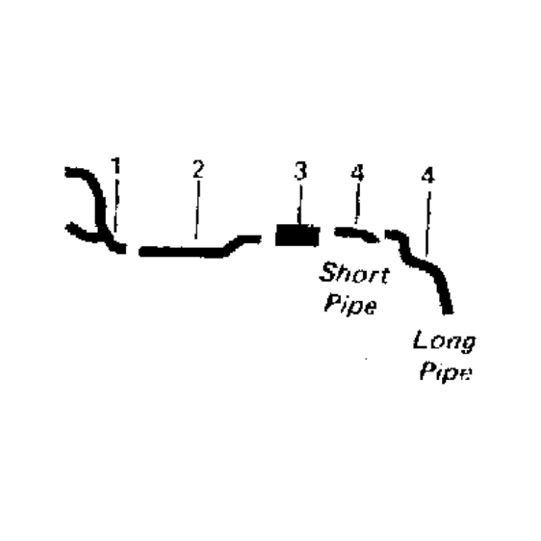 Sistema de escape sencillo para plataforma y estaca para motor 327 de Chevy C-30 de 1967