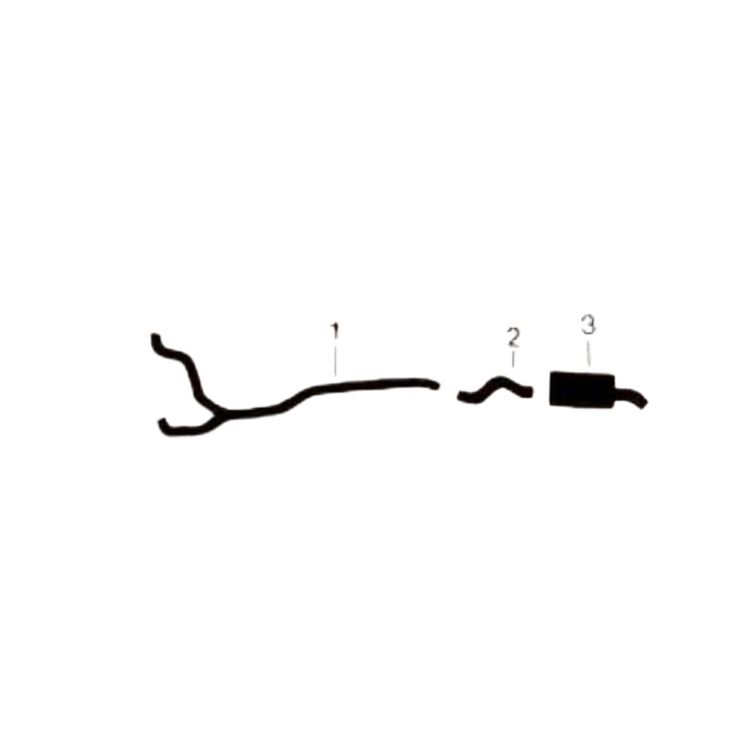 Sistema de escape sencillo para motor 383 de Dodge Challenger de 1970