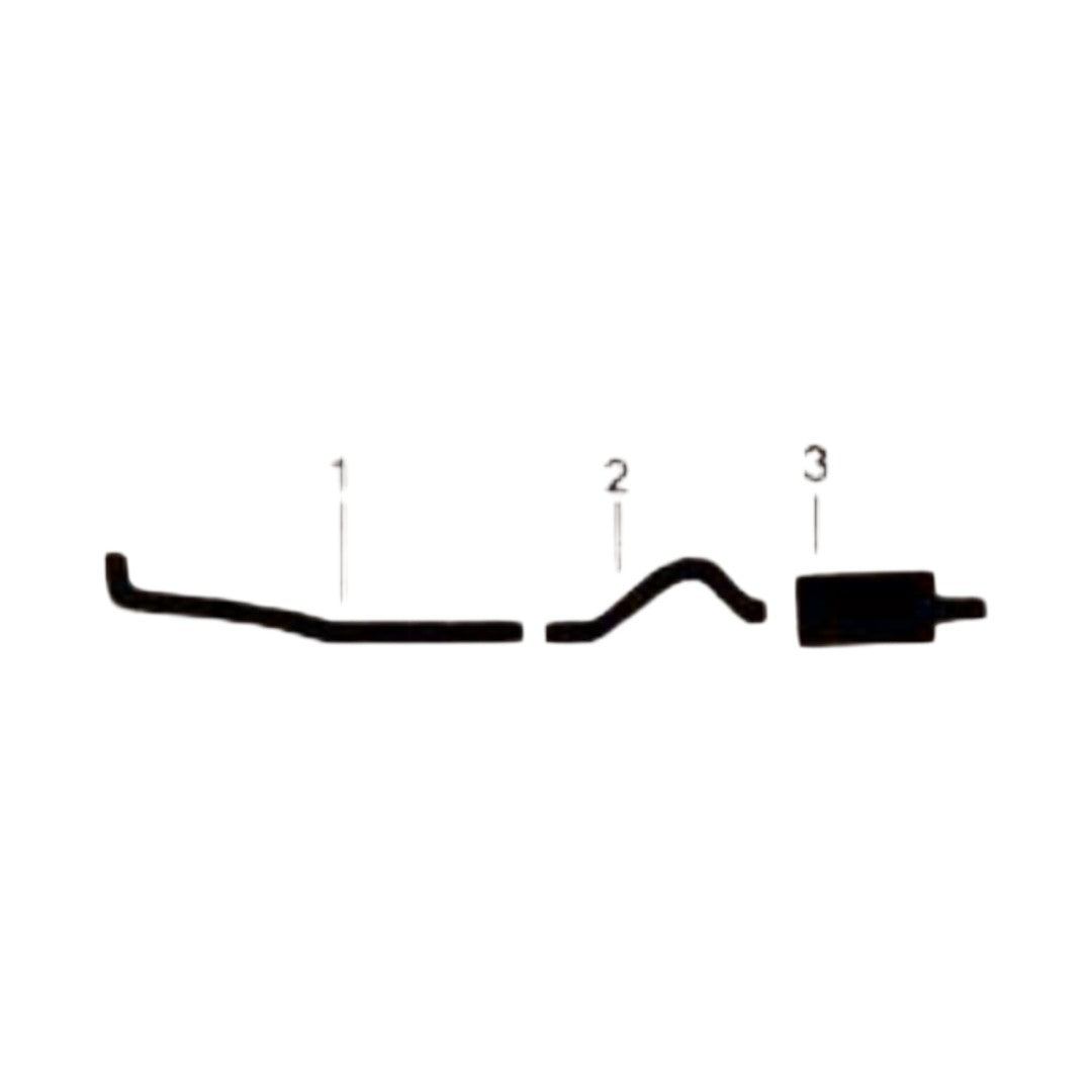 Sistema de escape sencillo de motor 225 para Dodge Challenger de 1971