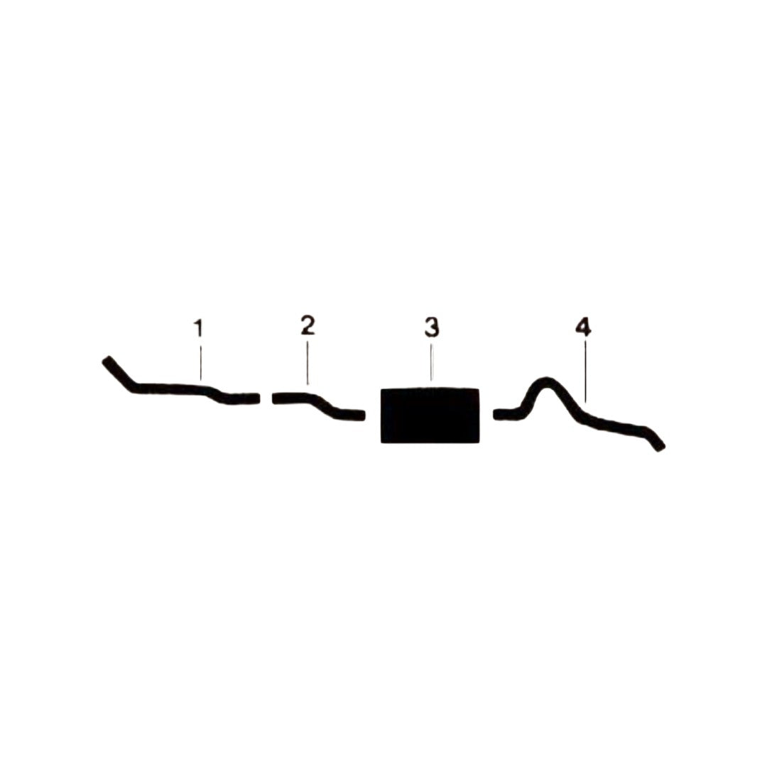 Sistema de escape sencillo para Ford Torino Fairlane 200 de 1968