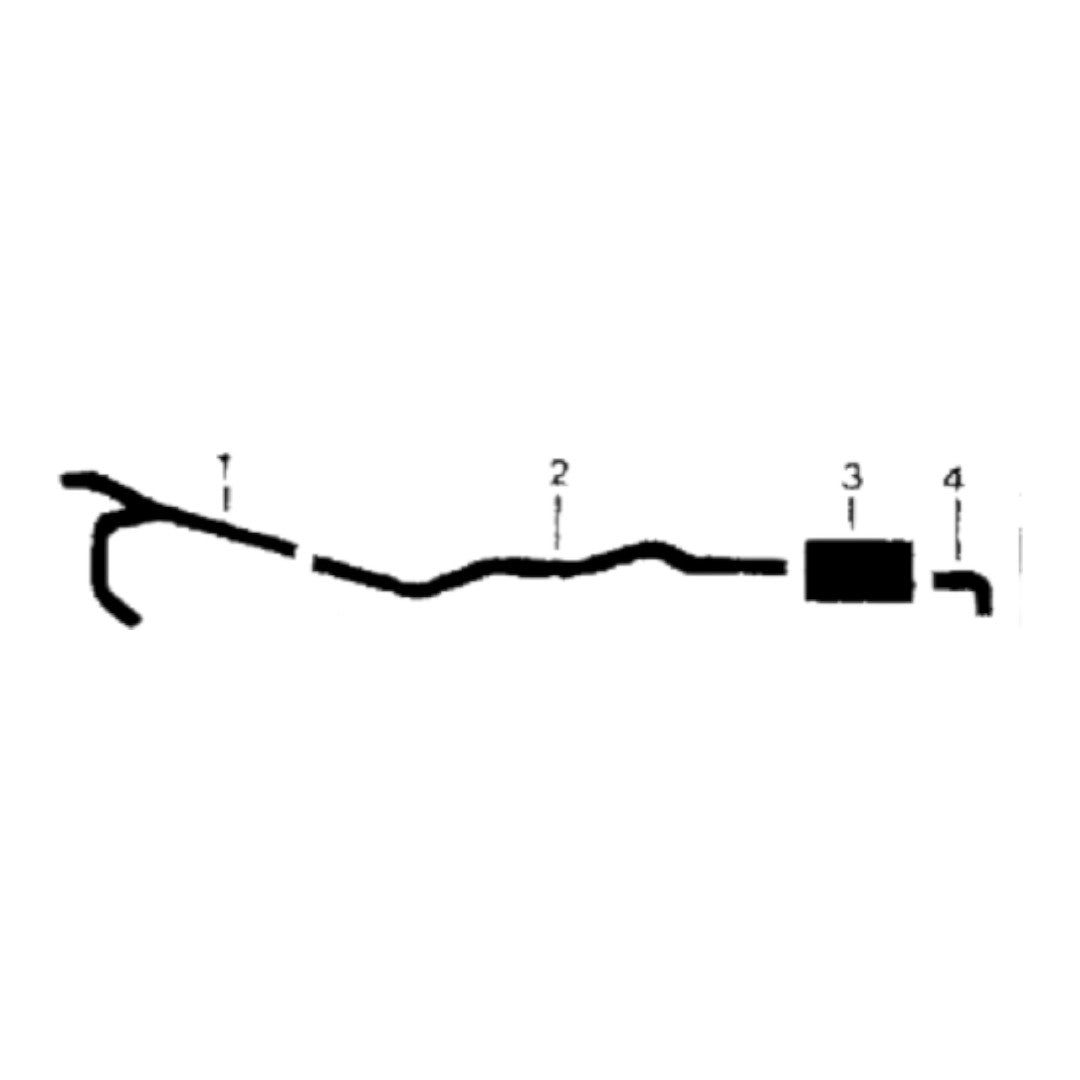 Sistema de escape único para Ford Falcon Sedan Hardtop y Convertible de 1965 con motor de 8 cilindros