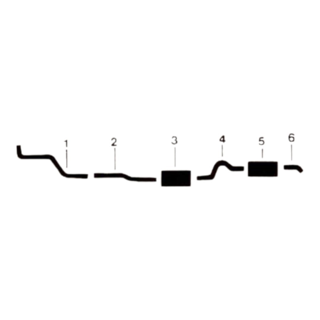 Sistema de escape único para motor Ford Mustang 140 de 1974