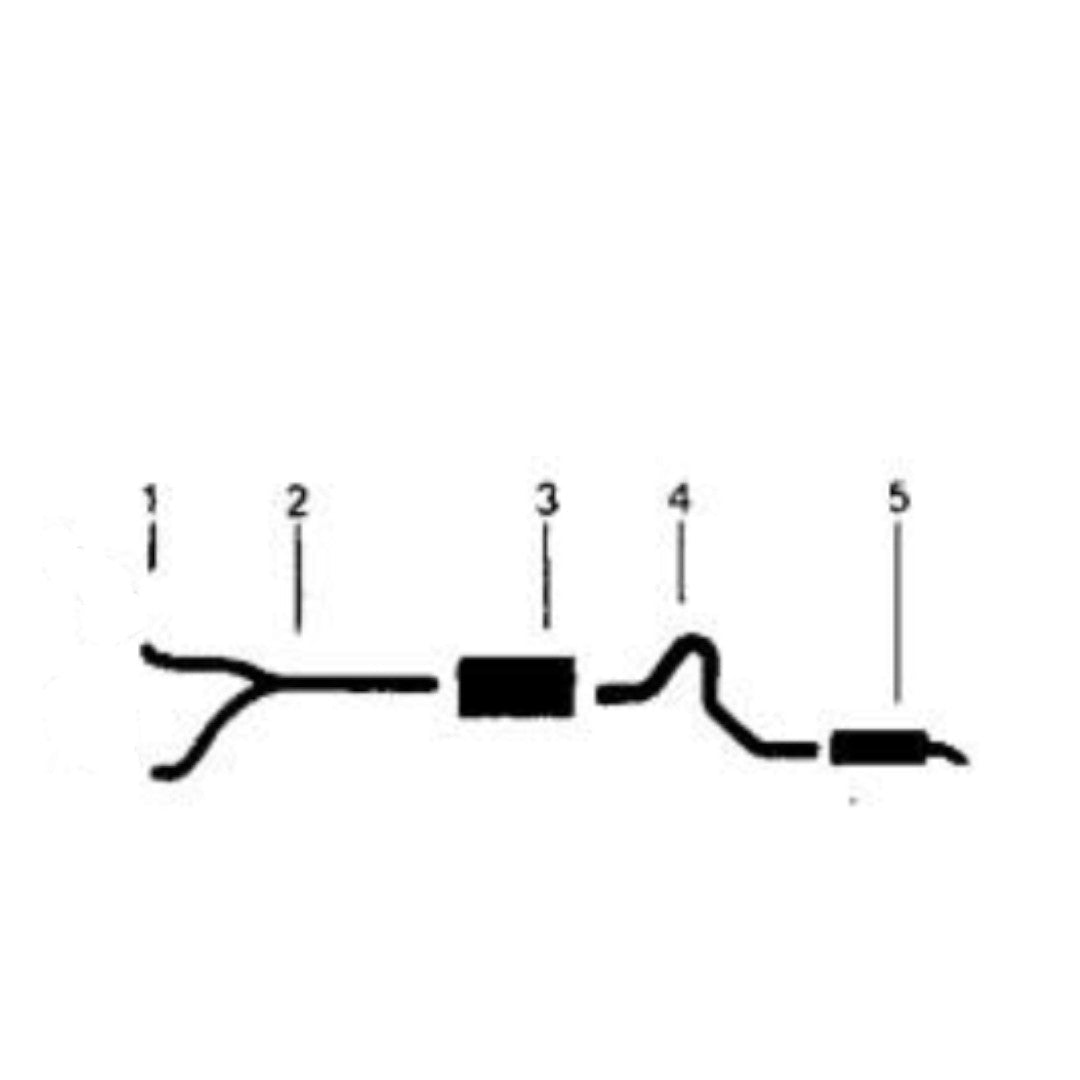 Sistema de escape simple para motor 400 de Lincoln Mark V 1977-79