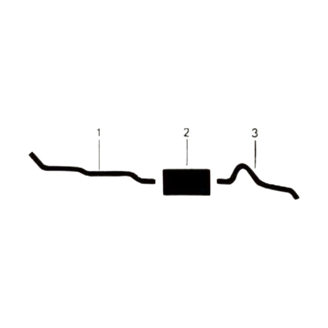 Sistema de escape simple para motor de 6 cilindros de un Mercury Montego 1973