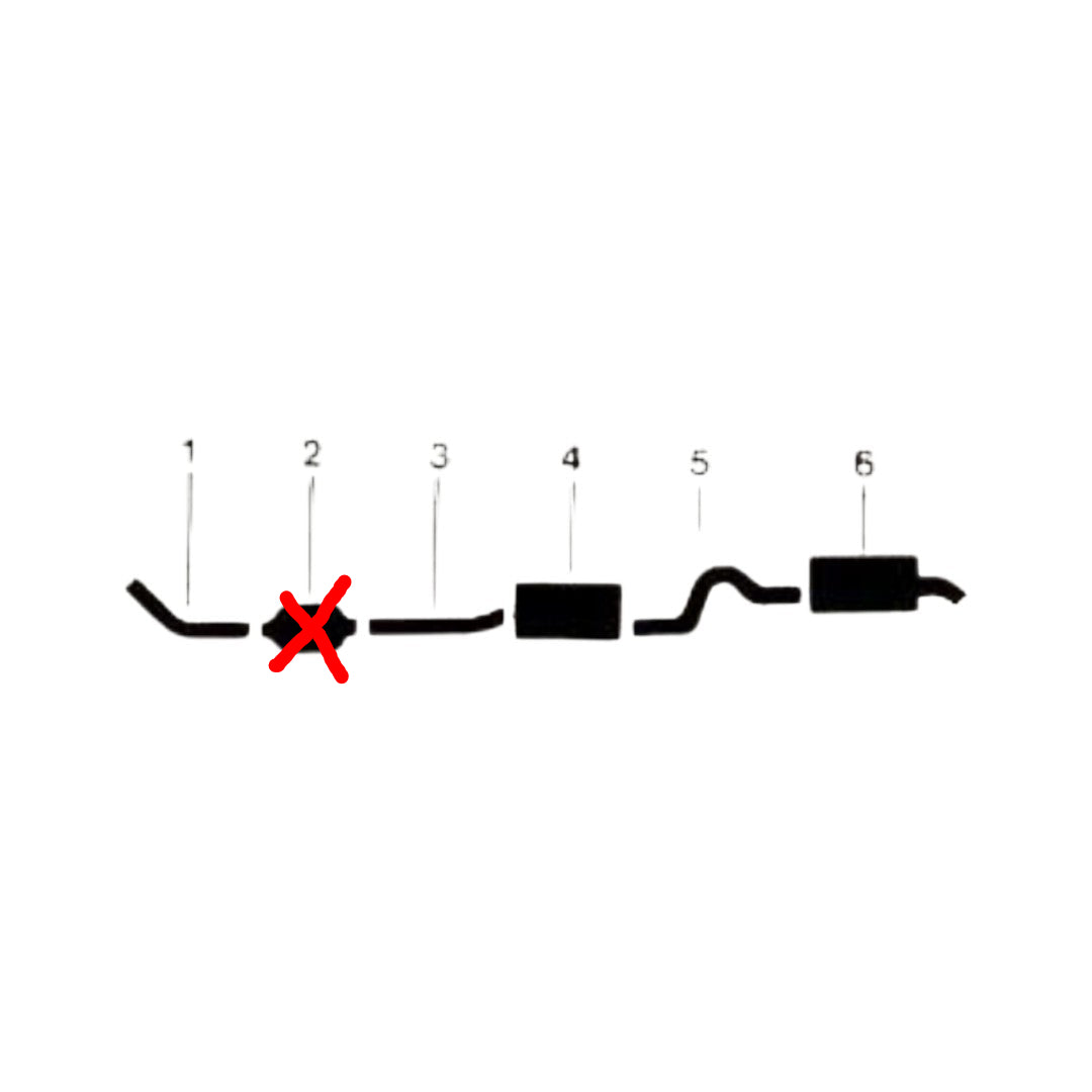 Sistema de escape único para motores Mercury Comet 200 250 de 1976