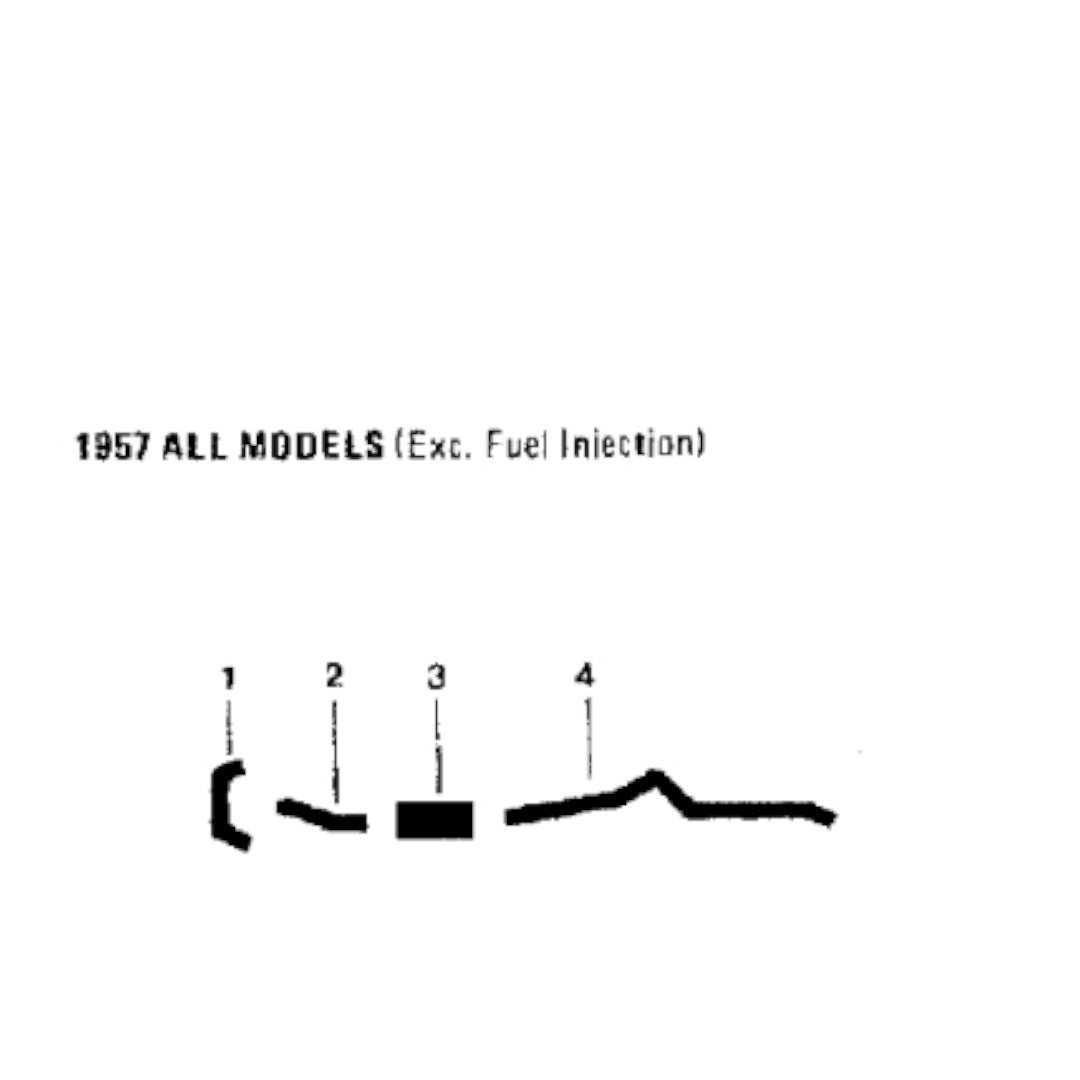 Sistema de escape único para todos los modelos Pontiac de 1957, excluyendo inyección de combustible