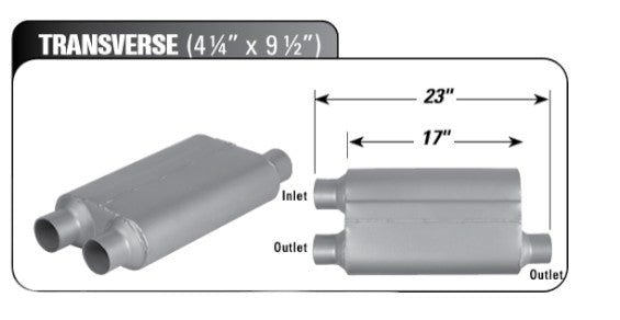 VX Series High Performance Muffler Transverse (4 1/4" x 9 1/2")