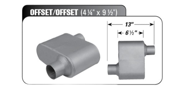VR Series Race Performance Muffler Offset / Offset (4 ¼" x 9 ½")