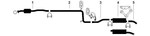 1985 Chrysler Lebaron 4 Cyl 2.2L Engine Single Exhaust System diagram