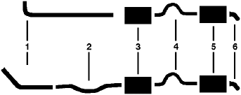 1976 Chrysler Cordoba 8 Cyl 400 Engine Dual Exhaust System diagram