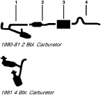 1980 Chrysler NEW Yorker Newport Town & Country 8 Cyl 5.2L Engine Single Exhaust System diagram