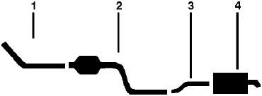 1982 Dodge 400 4 Cyl 2.2L Engine Single Exhaust System diagram