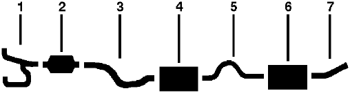 1977 Dodge Royal Monaco 8 Cyl 5.9L Engine Single Exhaust System (360 5.9L 2 Barrel Carburetor 400 Engines) diagram