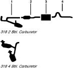 1980 Dodge ST. Regis 8 Cyl 5.2L Engine Single Exhaust System diagram