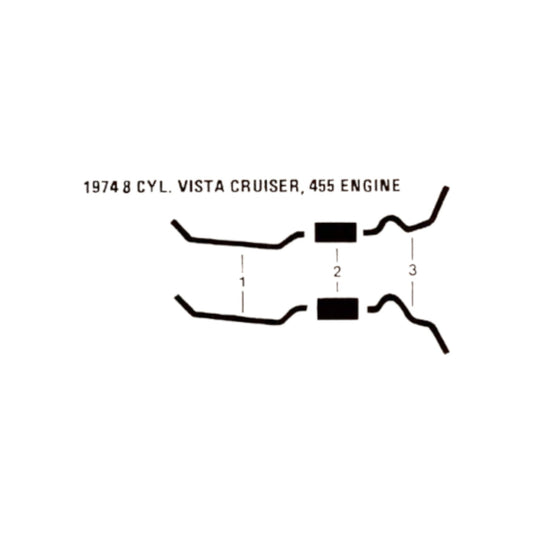 1974 Oldsmobile Vista Cruiser 455 Engine Dual Exhaust System