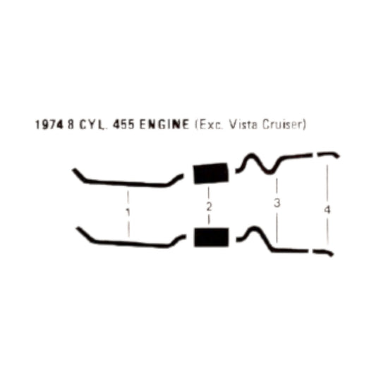 1974 Oldsmobile Cutlass 455 Engine 2 Door Dual Exhaust System