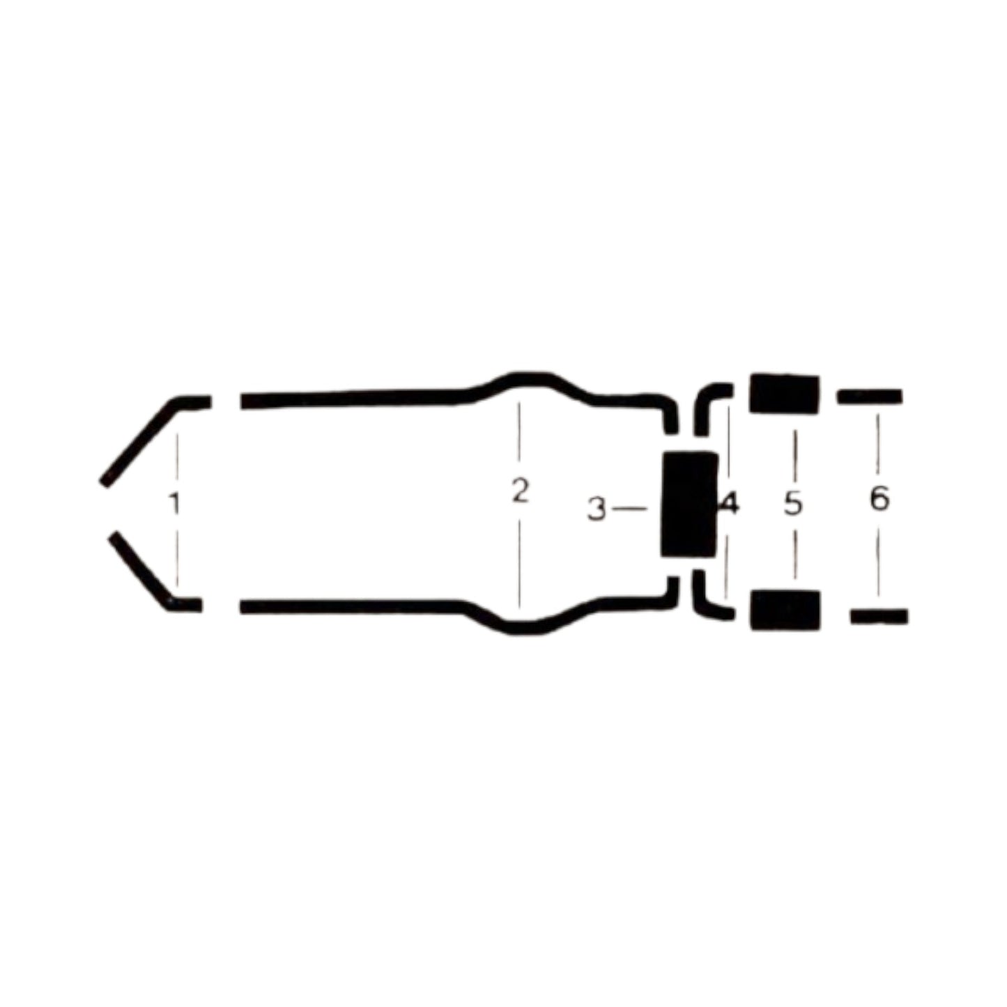 1969-70 Oldsmobile Toronado 8 cyl (Hi-Po) Engine Dual Exhaust System