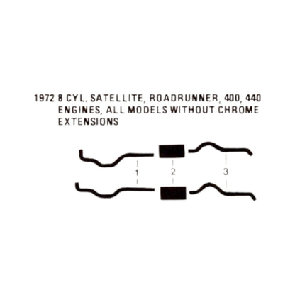 1972 Plymouth Satellite Roadrunner 400 440 Engines Dual Exhaust System