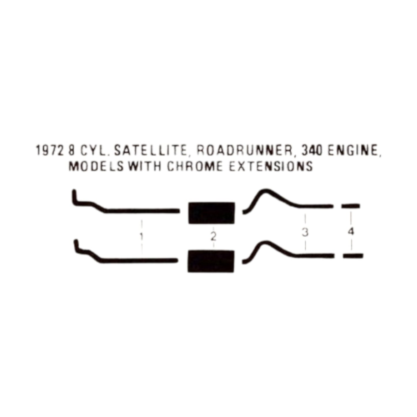 1972 Plymouth Satellite Roadrunner 340 Engines Dual Exhaust System