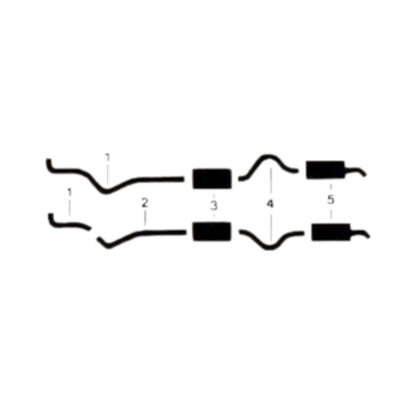 Sistema de escape doble para Dodge Coronet 400 de 1974 con motor 440