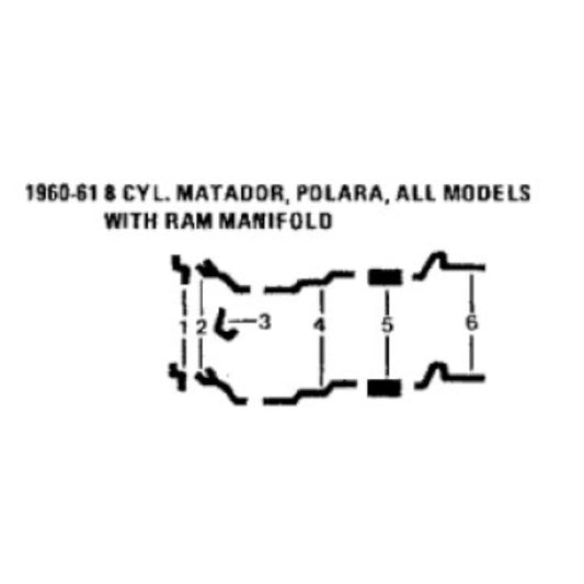 1960-61 Dodge Matador 8 Cyl Engine (W/ Ram Air) Dual Exhaust System