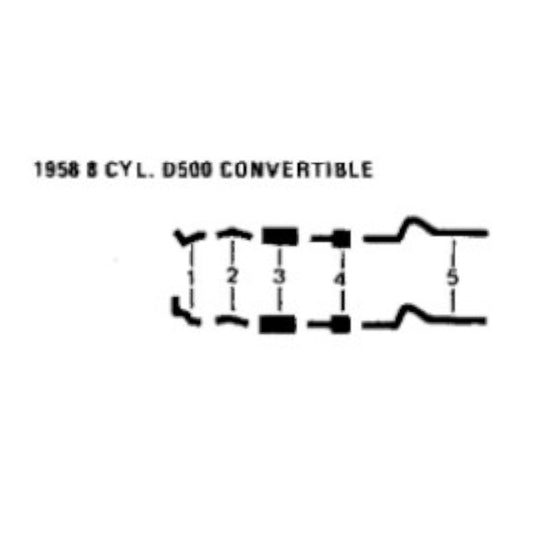 1958 Dodge D500 Convertible 383 Engine Dual Exhaust System