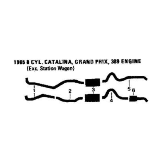 1965 Pontiac Catalina Grand Prix 389 Engine Dual Exhaust System