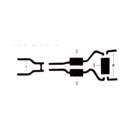 Sistema de escape doble para motor 429 de Ford Mustang de 1969