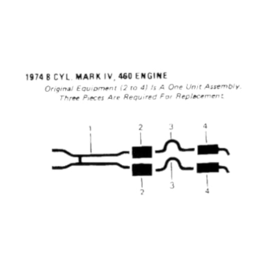 1974 Lincoln Mark IV 460 Engine Dual Exhaust System