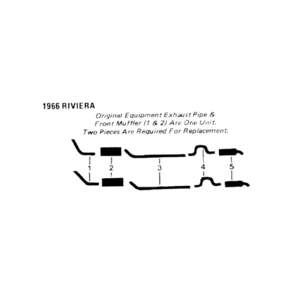 1966 Buick Riviera 8 Cyl Engines Dual Exhaust System