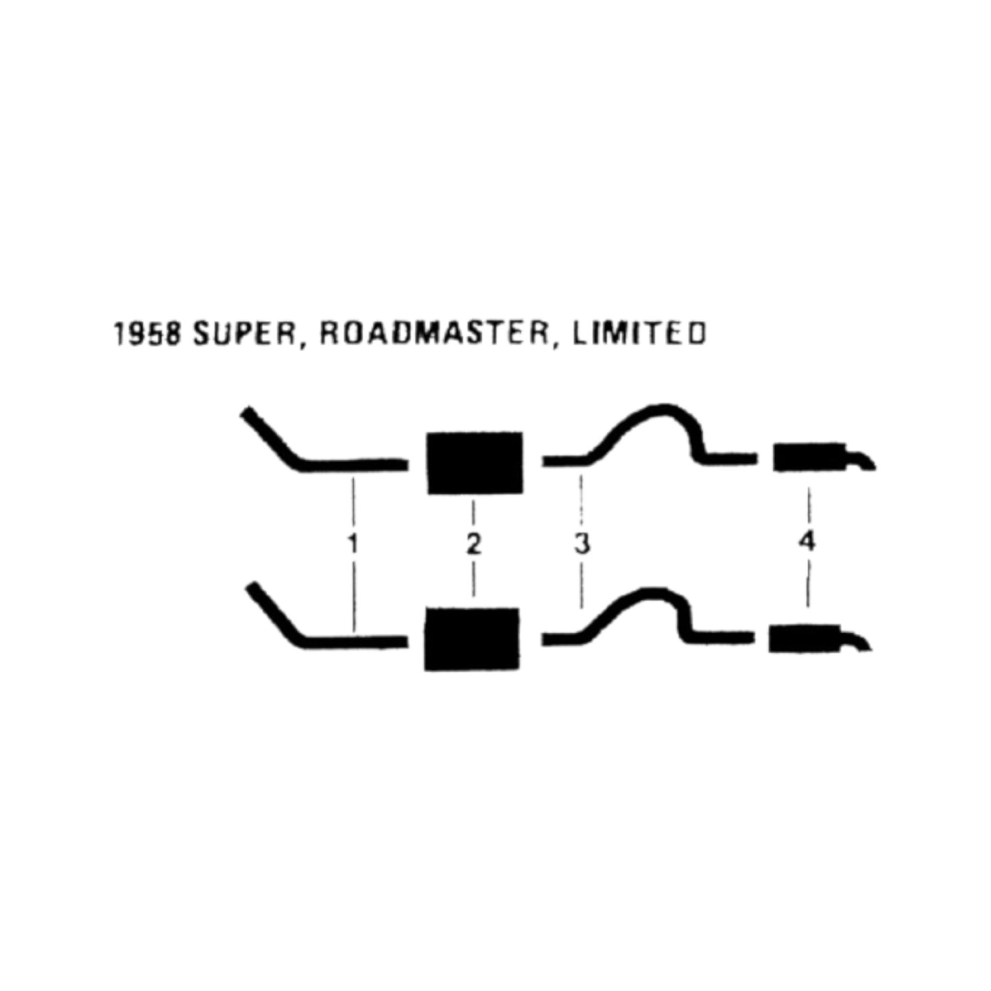1958 Buick Super & Roadmaster & Limited Dual Exhaust System