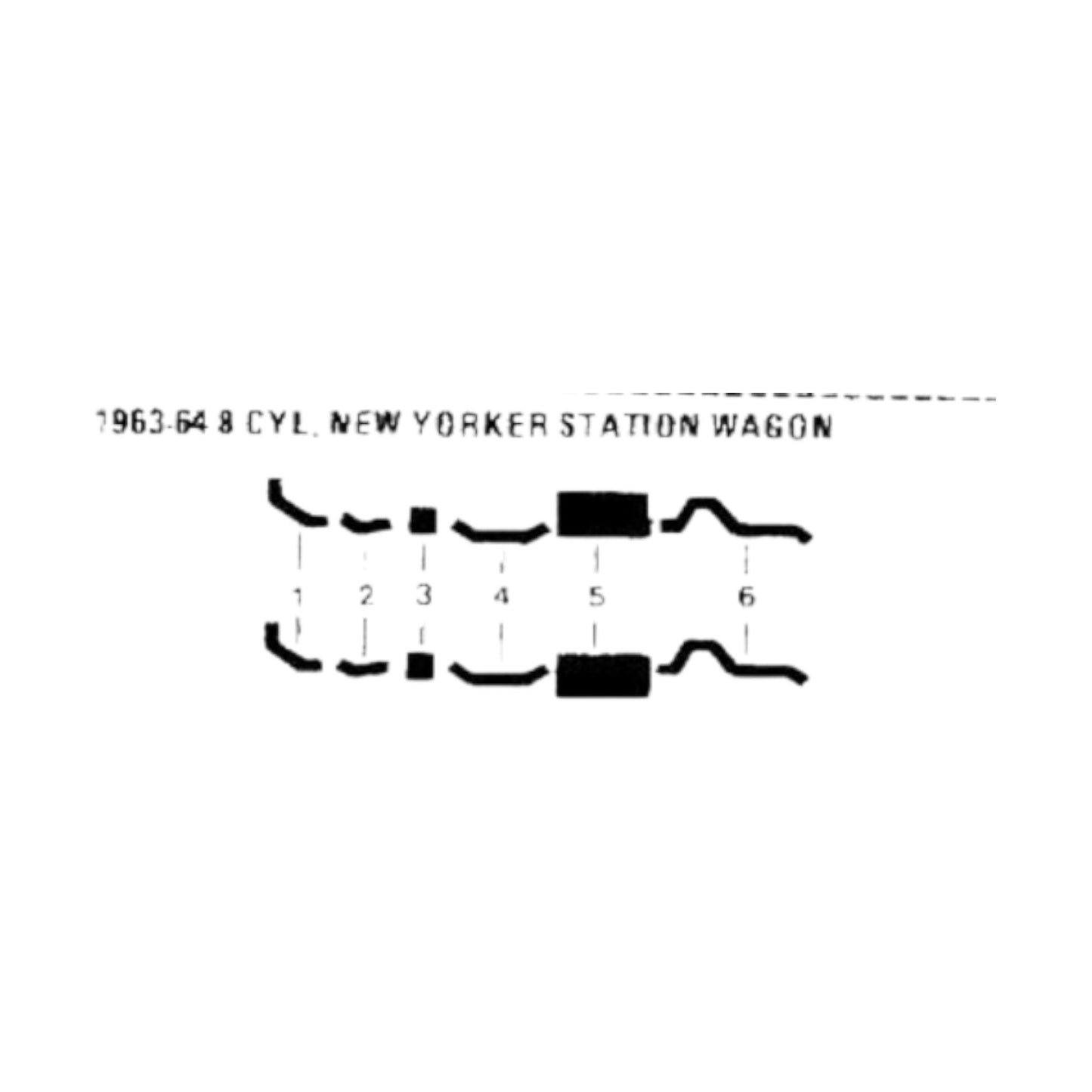 1963-64 Chrysler New Yorker Station Wagon 8 Cyl Engine Dual Exhaust System