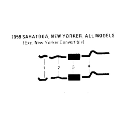 1957-58 Chrysler Saratoga & Windsor 8 Cyl Engine Dual Exhaust System