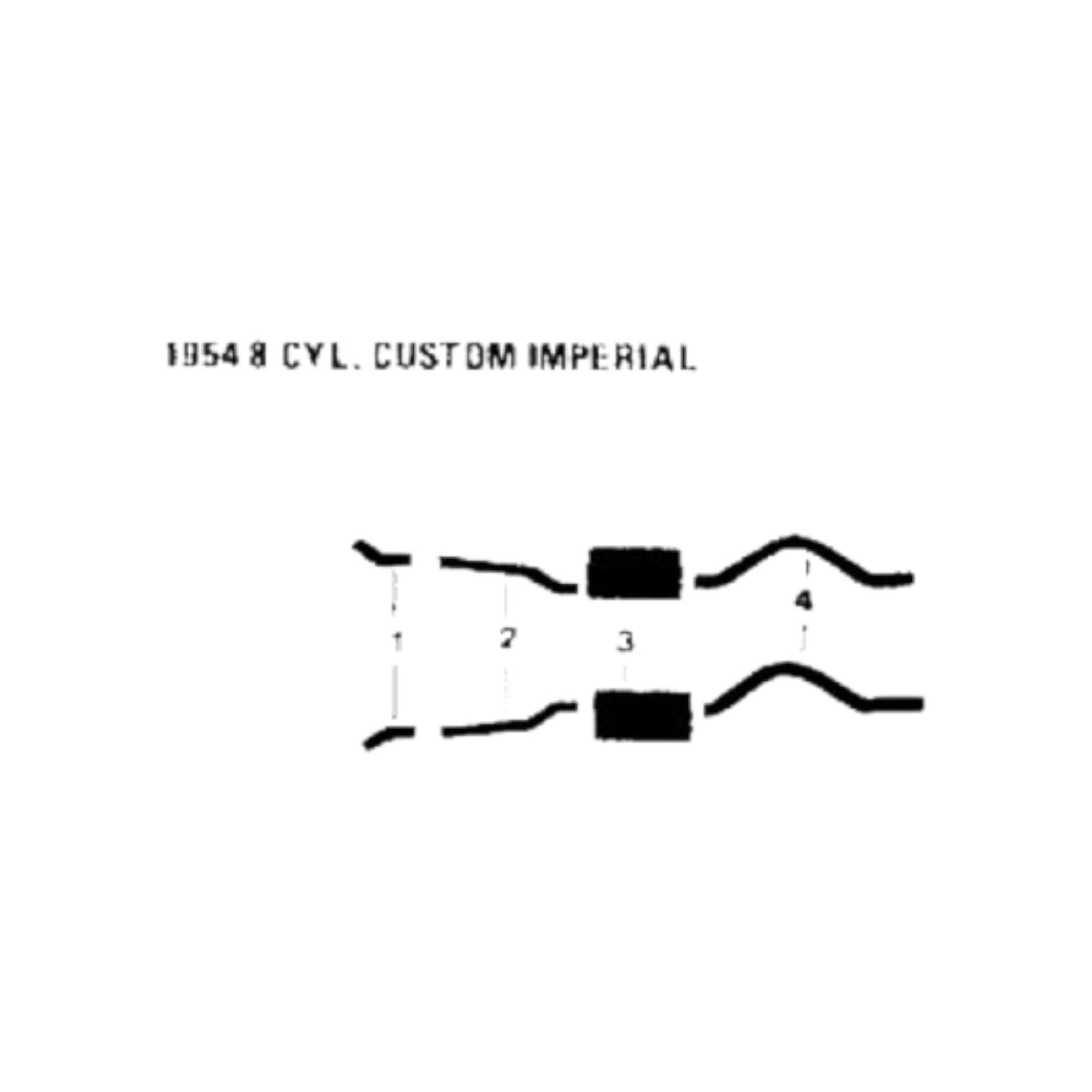 1954 Chrysler Custom Imperial 8 Cyl Engine Dual Exhaust System