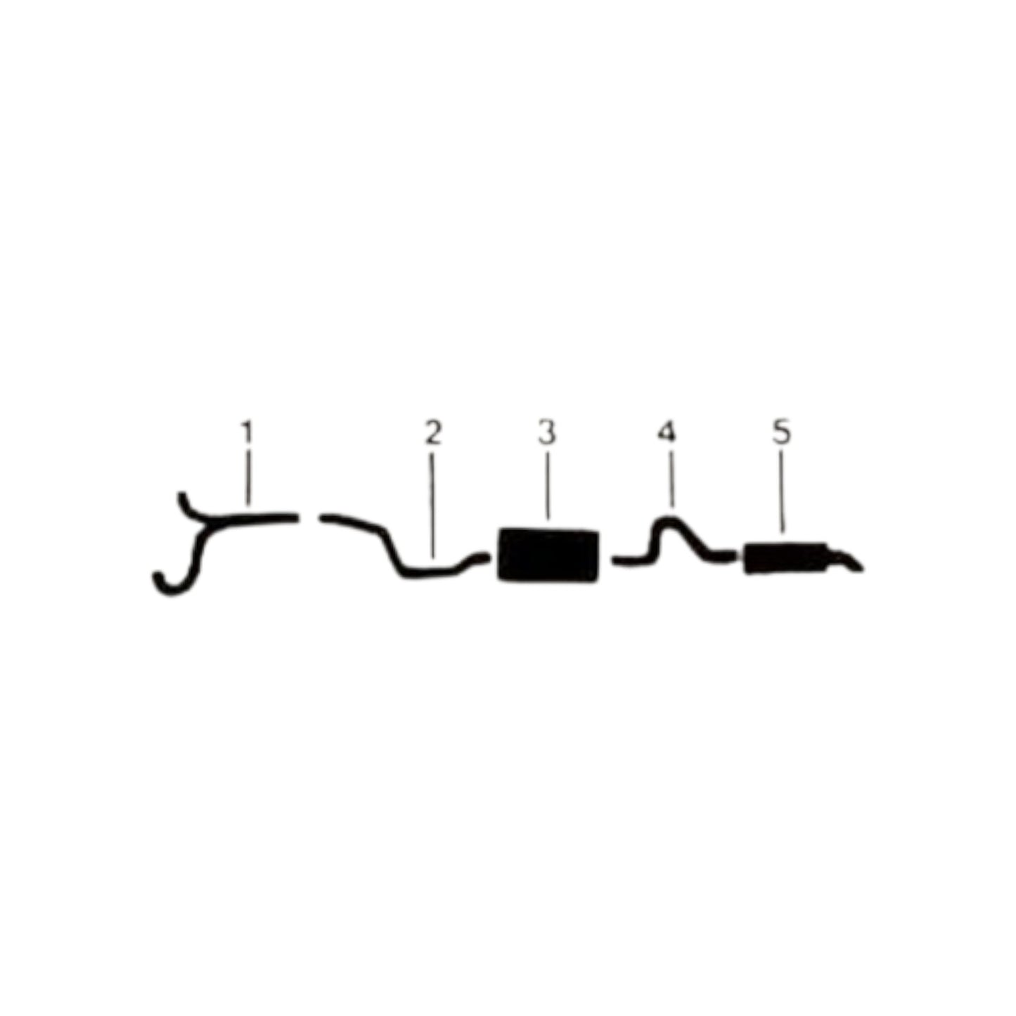 1975 Chrysler Newport 440 Engine (Non-Catalytic) Single Exhaust System