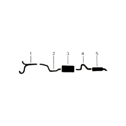 1975 Chrysler Newport 440 Engine (Non-Catalytic) Single Exhaust System