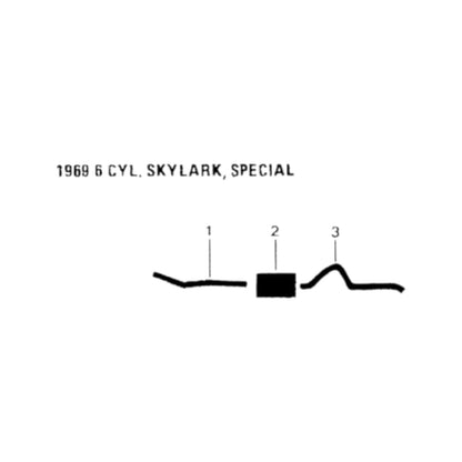 1969 Buick Special 6 Cyl Engine Single Exhaust System