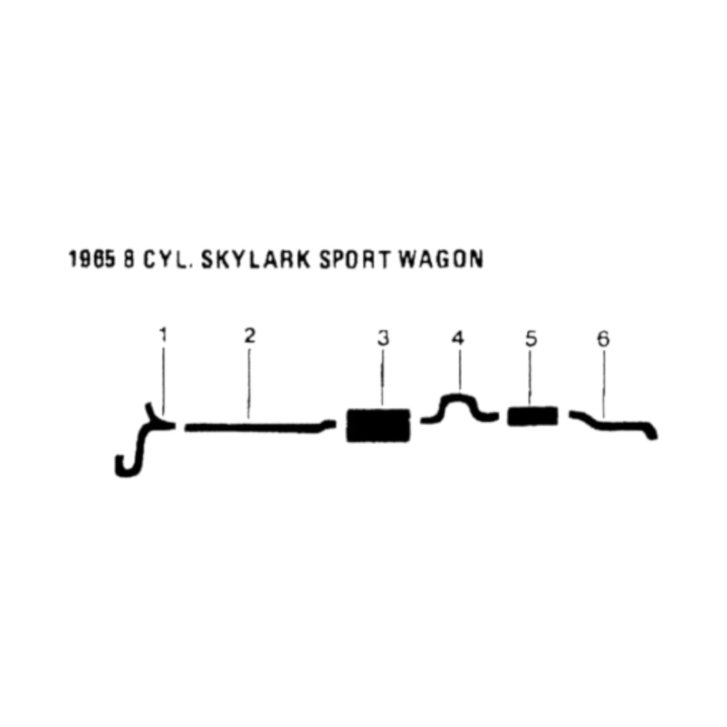 1965 Buick Skylark Sports Wagon 8 Cyl Engine Single Exhaust System