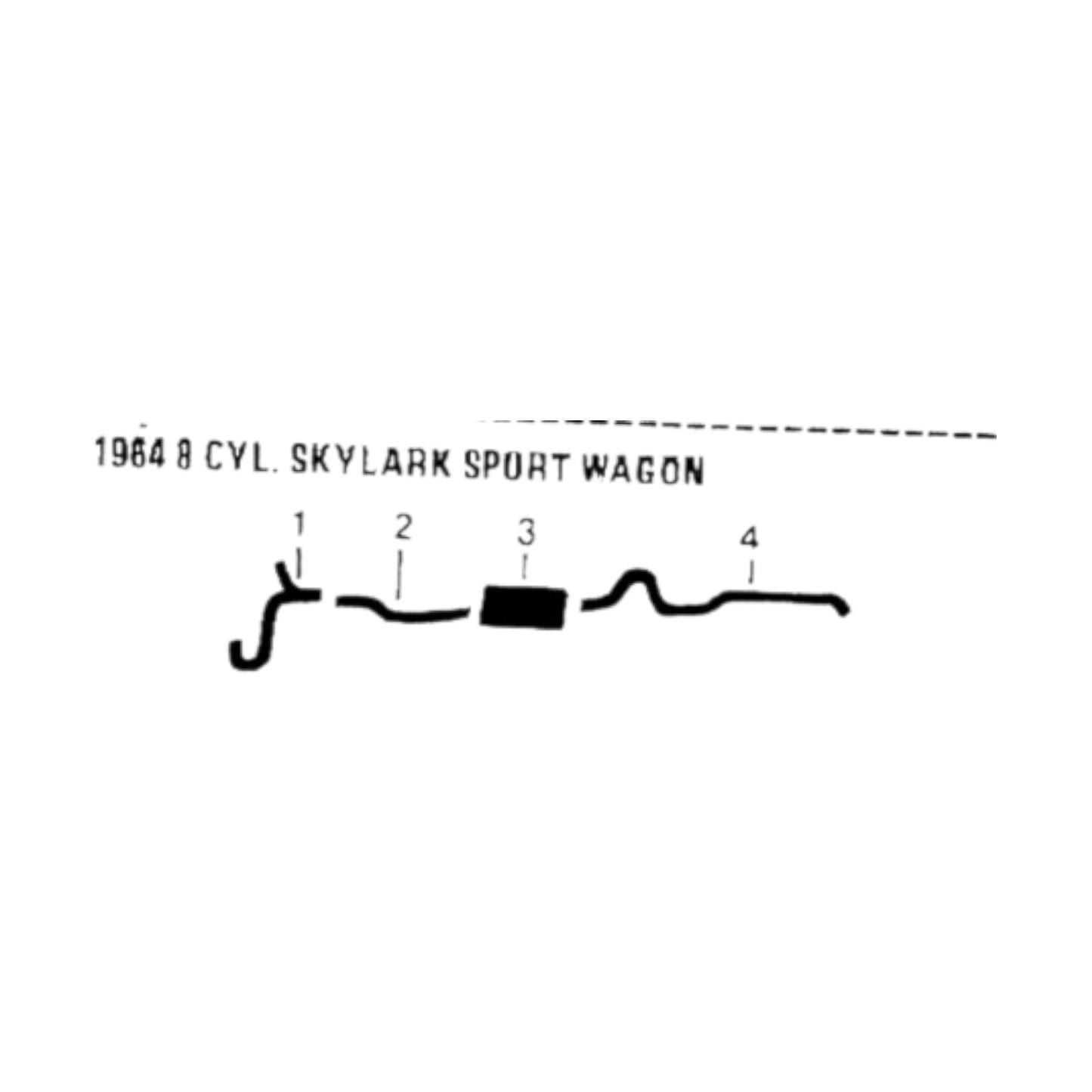 1964 Buick Skylark Sports Wagon 8 Cyl Engine Single Exhaust System