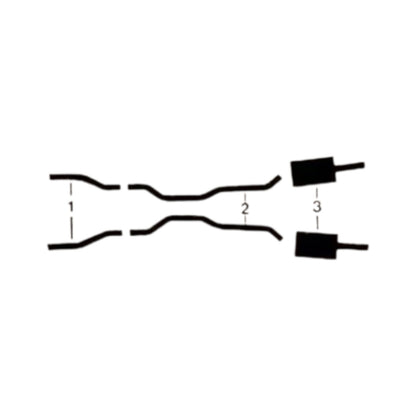 1974 Chevy Corvette 350 Engine (Exc Special Hi-Po) Dual Exhaust System