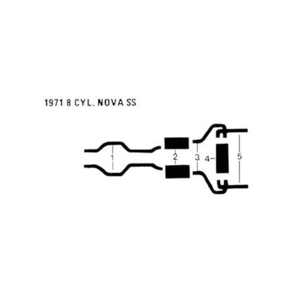 1970 Chevy Nova 350 Engine Dual Exhaust System