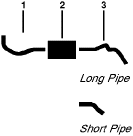 1964-68 Dodge Van A, B100 & 150 6 Cyl Single Exhaust System diagram