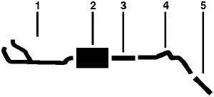 1980 Dodge Van B300 & 350 8 Cyl Single Exhaust System diagram