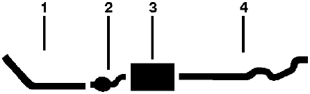 1987 Dodge Van A, B100 & 150 6 Cyl Single Exhaust System diagram