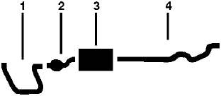1988-91 Dodge Van B300 & 350 6 Cyl 3.9L Engine Single Exhaust System diagram